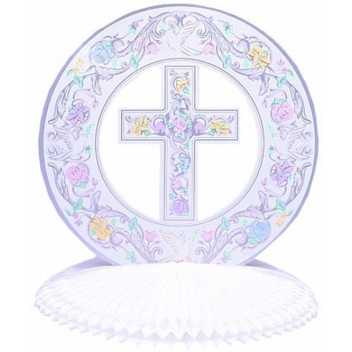 CENTRO DE MESA COMUNION FLORES 24CMS