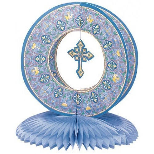 CENTRO DE MESA COMUNION CELESTE 24CMS