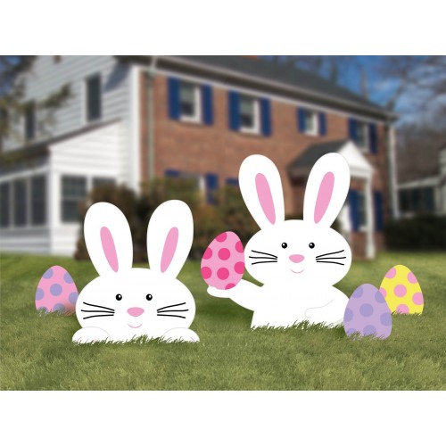 KIT DECORACION JARDIN CONEJO PASCUA