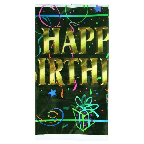MANTEL PLAST NEGRO BIRTHDAY 137X213CM