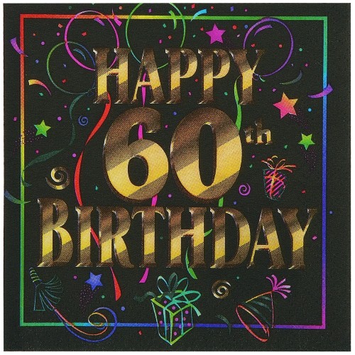 PAQ.16/U SERV.25 2/C NEGRA BIRTHDAY N60