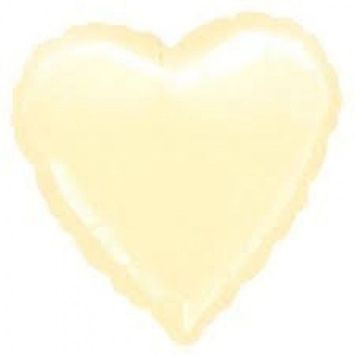 GLOBO 18 FORMA CORAZON CREMA