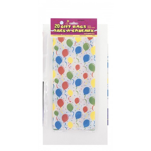 PAQ.20/U BOLSAS CELOFAN GLOBOS 13X29CM