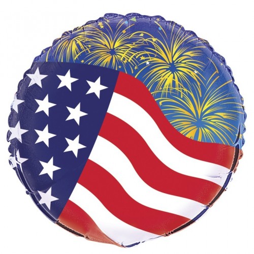 GLOBO 18 REDONDO BANDERA AMERICANA