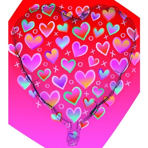 GLOBO HELIO CORAZON C/CORAZONES SURT