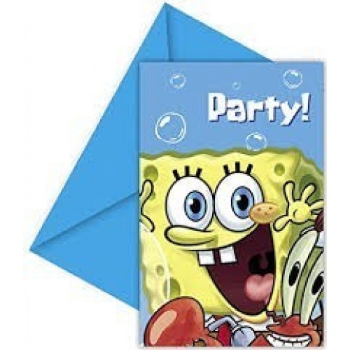 PAQ.6/U INVITACION SOBRE BOB ESPONJA