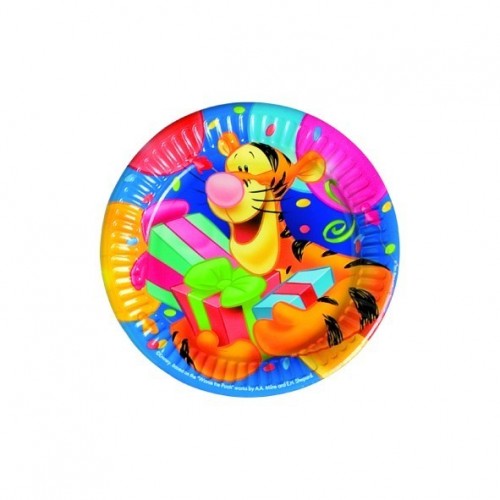 PAQ.8/U PLATO WINNIE CUMPLEAÑOS 16CM