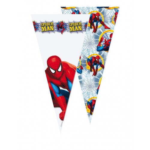 $D  10X1 BOLSA CONO GIGANTE SPIDERMAN
