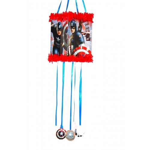 $D PIÑATA VIÑETA CAPITAN AMERICA 20X30CM