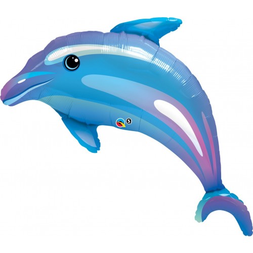 GLOBO 42" FOIL FORMA DELFIN CELESTE