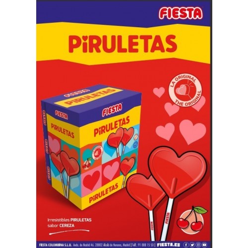 G CAJA 80/U PIRULETA CORAZON CEREZA