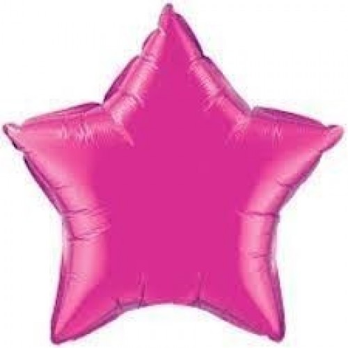 GLOBO 19 FORMA ESTRELLA FUCSIA