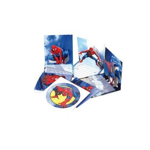 $D  6 INVITACIONES SPIDERMAN 3D