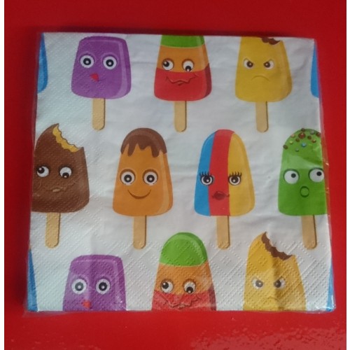 20 SERVILLETAS HELADO 33X33CM
