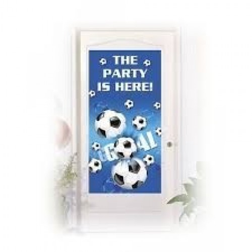 $E CARTEL DECORACION PUERTA BALON FUTBOL