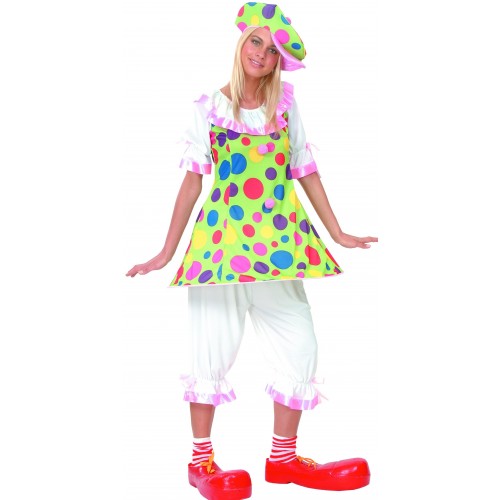  DISFRAZ T-UNICA PAYASO CHICA LUNARES