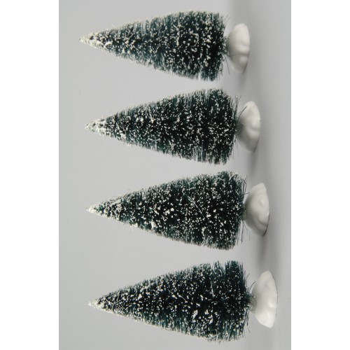 4/U ARBOL PINO VERDE NEVADO 10CM