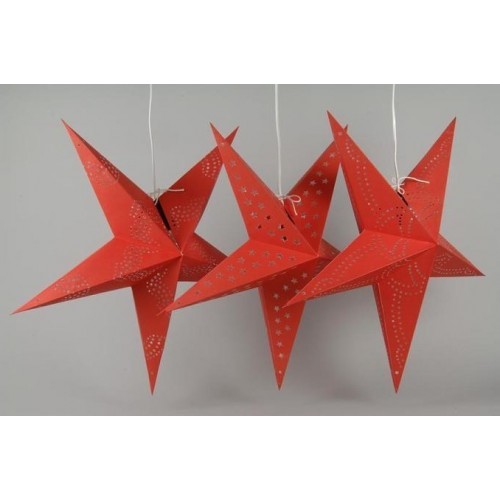 $D ESTRELLA 5PUNTA DESMONTABLE ROJA 60CM