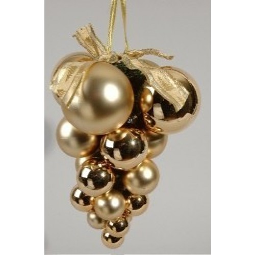 $D RACIMO BOLA METAL ORO 30CM