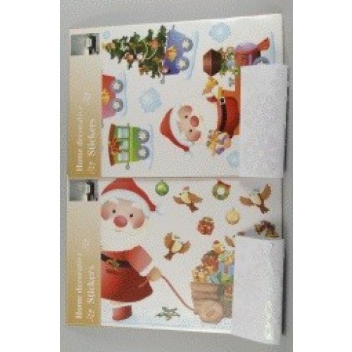 $D ADHESIVO PARED PAPA NOEL 49X69CM
