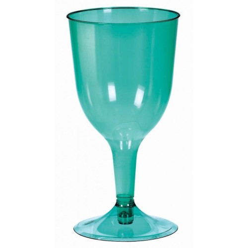 $E 20 COPAS VINO TRASL TURQUESA 236ML