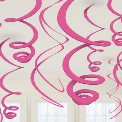   12 TIRAS ESPIRALES ROSA 55,88CM
