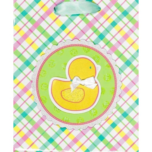 BOLSA REGALO PATO BABY GLITTER 20X24CM