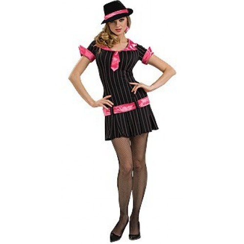  SW DISFRAZ T-XS CHICA GANSTER FUCSIA