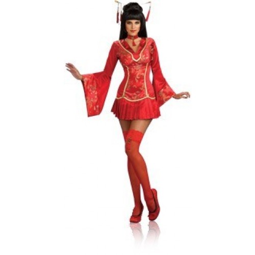 SW DISFRAZ T-L CHICA ORIENTAL ROJO SEXY