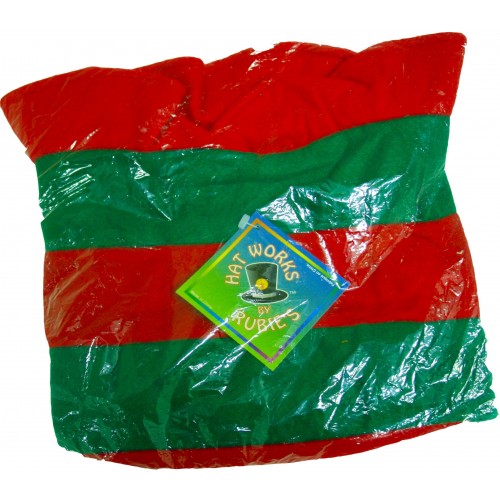 SOMBRERO COPA TELA RAYA ROJO/VERDE