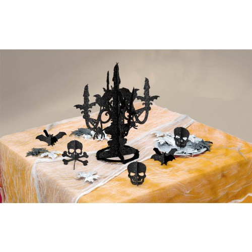 KIT DECORACION MESA CANDELABRO GLITTER