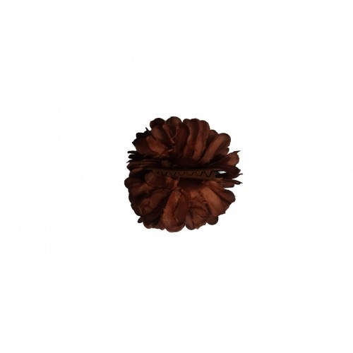 TRABA FLOR POMPON SEVILLANA MARRON