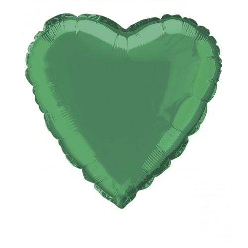   GLOBO 18 FORMA CORAZON VERDE