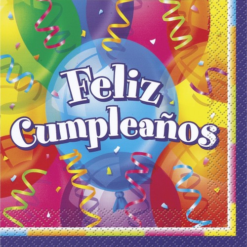  PAQ.16/U SERVILLETA F.CUMPLEAÑOS