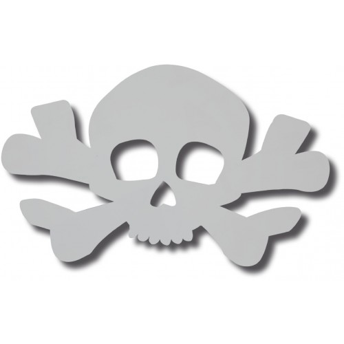 COLGANTE SILUETA CALAVERA 64X45CM