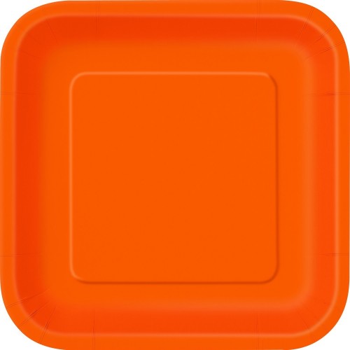   $E 14 PLATOS  CUADR.NARANJA 22,9CM