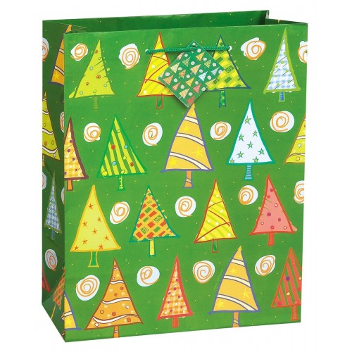 BOLSA REGALO ARBOL NAVIDAD 27X33CM