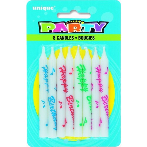 PAQ.8/U VELA CUMPLEAÑO H.BIRTHDAY 8CM