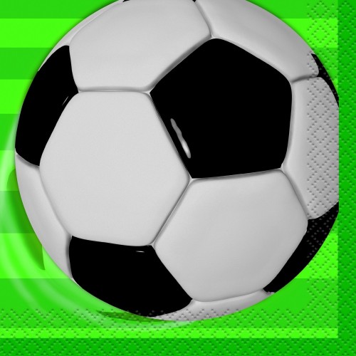  PAQ.16/U SERVILLETA FUTBOL 25CM