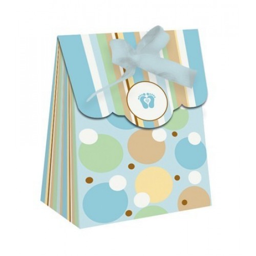 PAQ.12/UCAJA PEQ TIPO BOLSA PIES CELESTE