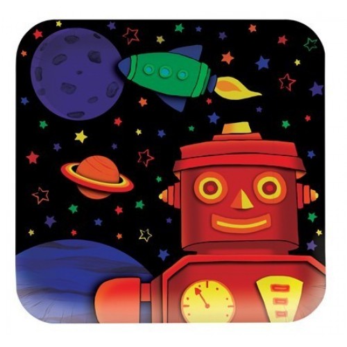 PAQ.8/U PLATO CUADRADO ROBOT 3D 23,5CM