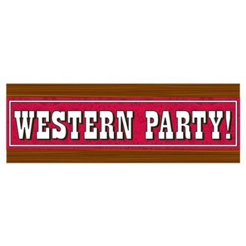 CARTEL GDE WESTERN PARTY 152,4X50,8CM