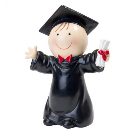 FIGURA TARTA GRADUACION NIÑO 14CM