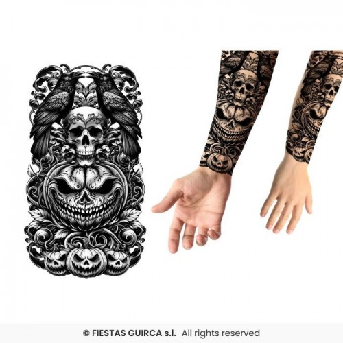 TATUAJE KILLER CALABAZA 14X30CM