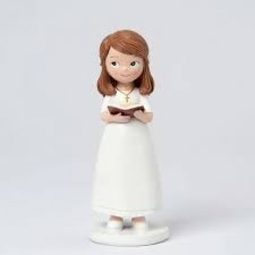 FIGURA TARTA COMUNION NIÑA BIBLIA 13CM