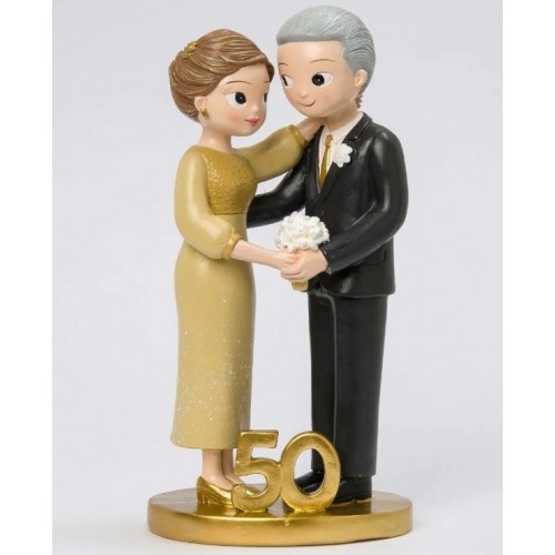 FIGURA TARTA 50 BODAS DE ORO 21CM