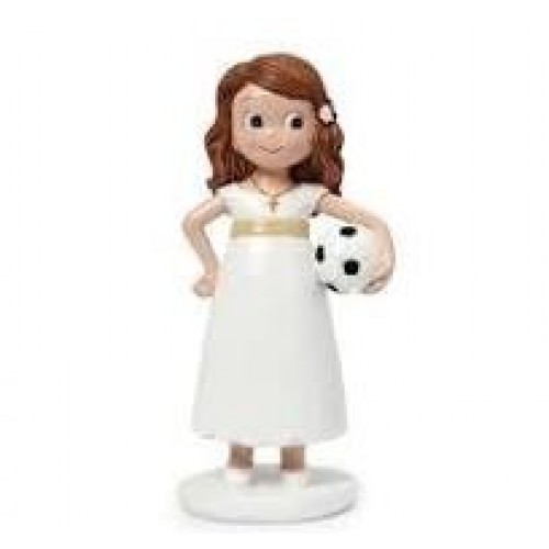 FIGURA TARTA NIÑA COMUNION C/BALON 13CM