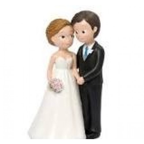FIGURA TARTA BODA NOVIOS CARIÑOSOS 16CM
