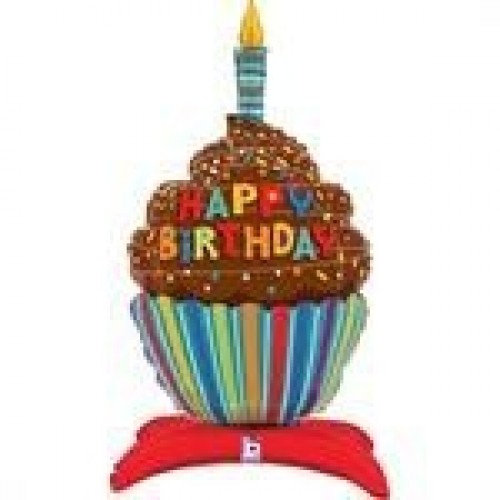 AIRE GLOBO 31" FOIL CAKE HAPPY BIRTHDA