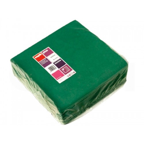  50 SERVILLETAS TISSUE VERDE 40X40CM